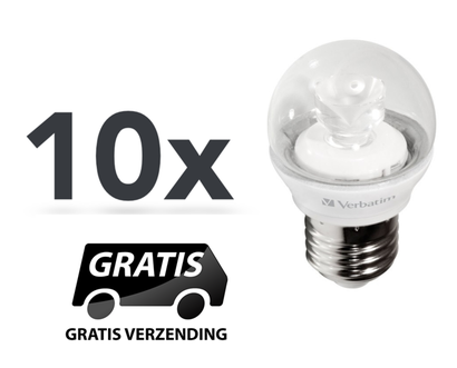 Dagknaller - Verbatim Led Mini Globe E27 240V 5.5W/827 - 10 Pack Dagknaller - Verbatim Led Mini Globe E27 240V 5.5W/827 - 10 Pack