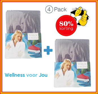 Dagknaller - Vossen Handdoeken 50 X 100 Cm (4 Stuks) - Grijs Dagknaller - Vossen Handdoeken 50 X 100 Cm (4 Stuks) - Grijs