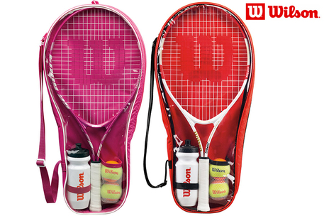 Dagknaller - Wilson Junior Tennis Starterset (Rood Of Roze)