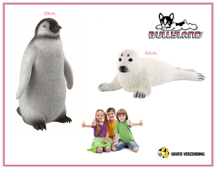 Dagknaller - Zachte Luxe Knuffels - Pinguin En Zeehond Dagknaller - Zachte Luxe Knuffels - Pinguin En Zeehond