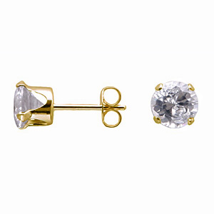 Dagproduct - Gouden ronde stud oorbellen 7mm