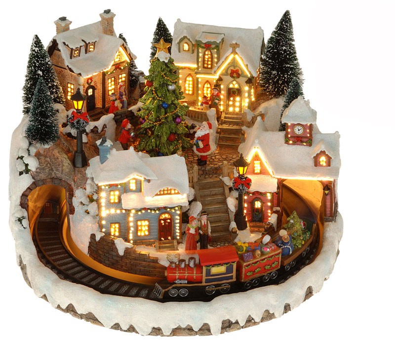 Dagproduct - Kersttafereel met rijdende trein Dagproduct - Kersttafereel met rijdende trein