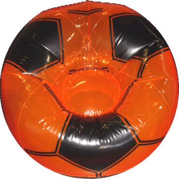 Dagproduct - Opblaasbare zitzak voetbal oranje ø104cm