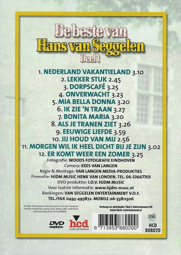 Dagproduct - Seggelen van, Hans - het beste van Deel 1 Dagproduct - Seggelen van, Hans - het beste van Deel 1