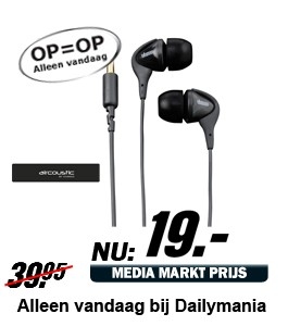 Daily Mania - Aircoustic In ear - Gesloten in ear hoofdtelefoon Daily Mania - Aircoustic In ear - Gesloten in ear hoofdtelefoon