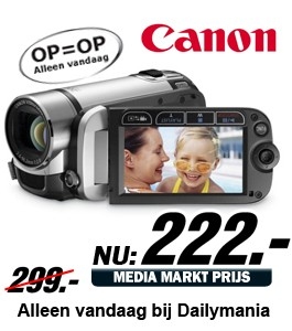 Daily Mania - Canon FS200 Zilver - Flash Memory Camcorder
