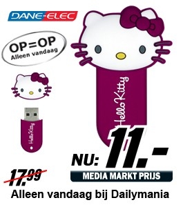 Daily Mania - Dane-Elec Hello Kitty 2GB. - USB stick Daily Mania - Dane-Elec Hello Kitty 2GB. - USB stick