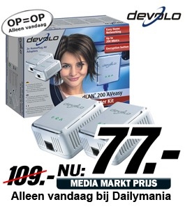 Daily Mania - Devolo DLAN200 Starter kit - Thuisnetwerk / Internet Daily Mania - Devolo DLAN200 Starter kit - Thuisnetwerk / Internet