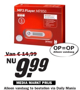 Daily Mania - DIFRNCE MP 850 zwart - 2GB MP3 speler