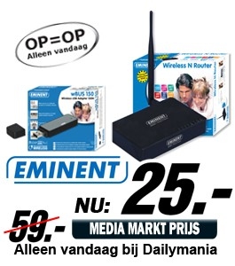 Daily Mania - EMINENT EM 4552 + EM 4554 - DRAADLOZE N ROUTERBUNDEL Daily Mania - EMINENT EM 4552 + EM 4554 - DRAADLOZE N ROUTERBUNDEL