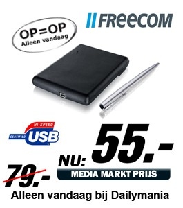 Daily Mania - FREECOM XXS 320 GB - Externe portabel hardeschijf Daily Mania - FREECOM XXS 320 GB - Externe portabel hardeschijf