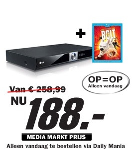 Daily Mania - LG Electronics BD370 - Blu-ray speler inclusief Disney's Bolt Daily Mania - LG Electronics BD370 - Blu-ray speler inclusief Disney's Bolt