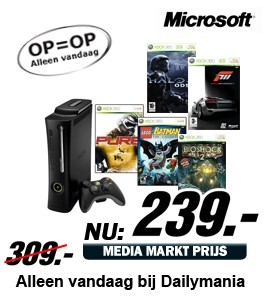 Daily Mania - Microsoft Xbox 360 Elite - Console Hardware + 5 spellen Daily Mania - Microsoft Xbox 360 Elite - Console Hardware + 5 spellen
