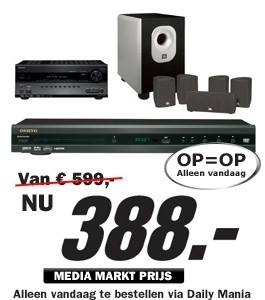 Daily Mania - Onkyo TX-SR307B + Onkyo DV-P406B + JBL SCS140 - High end Home Cinema systeem