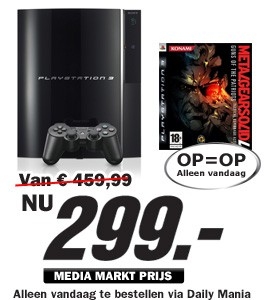 Daily Mania - PS3 + metal gear solid 4 - Gameconsole + game Daily Mania - PS3 + metal gear solid 4 - Gameconsole + game