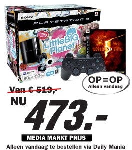 Daily Mania - Sony Playstation 3 80 GB - PS3 + 2 games + 2 controllers Daily Mania - Sony Playstation 3 80 GB - PS3 + 2 games + 2 controllers
