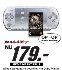 Daily Mania - Sony PSP 3000 + Game - PSP slim en Lite silver + Resistance Retribution Daily Mania - Sony PSP 3000 + Game - PSP slim en Lite silver + Resistance Retribution