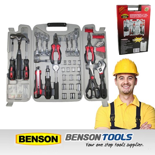 Day Dealers - 117-delige Benson Gereedschapsset in blow-case koffer! Day Dealers - 117-delige Benson Gereedschapsset in blow-case koffer!