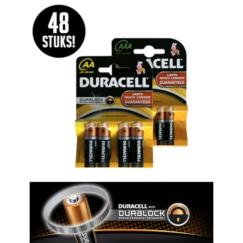 Day Dealers - 48 x DURACELL DURALOCK BATTERIJEN BLIJVEN 10 JAAR GOED