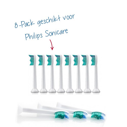 Day Dealers - 8-Pack Opzetborstels compatible met Philips Sonicare Day Dealers - 8-Pack Opzetborstels compatible met Philips Sonicare