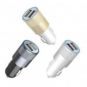 Day Dealers - Aluminium Dual USB Autolader Day Dealers - Aluminium Dual USB Autolader