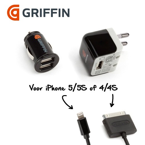 Day Dealers - Griffin 3-delige oplaadset voor iPhone 4, iPhone 5, iPad mini en iPad 1,2,3,4