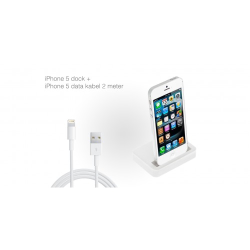 Day Dealers - iPhone 5 Dock + kabel 2 meter Day Dealers - iPhone 5 Dock + kabel 2 meter