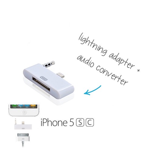 Day Dealers - iPhone 5 lightning adapter + Audio converter Day Dealers - iPhone 5 lightning adapter + Audio converter