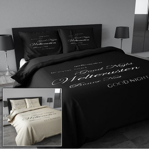 Day Dealers - Luxe dekbedovertrek - Weltrusten , Bonne Nuit en Goodnight Day Dealers - Luxe dekbedovertrek - Weltrusten , Bonne Nuit en Goodnight