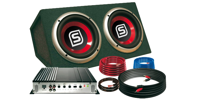 Day Dealers - Plug & Play subwooferset met versterker Day Dealers - Plug & Play subwooferset met versterker