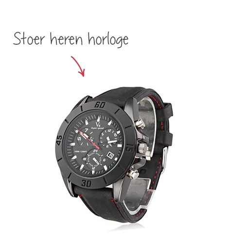 Day Dealers - Prachtig V6 Herenhorloge met Japans Quartz uurwerk Day Dealers - Prachtig V6 Herenhorloge met Japans Quartz uurwerk