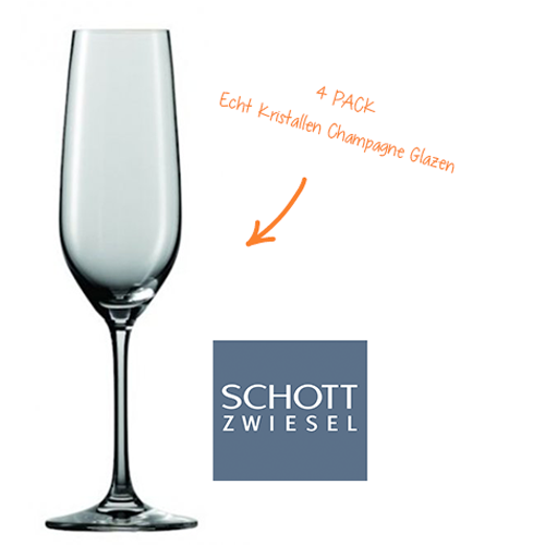 Day Dealers - Schott Zwiesel Kristallen Champangne Glazen - 4 stuks