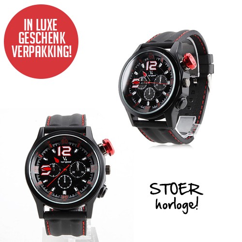 Day Dealers - Stoer heren horloge Day Dealers - Stoer heren horloge