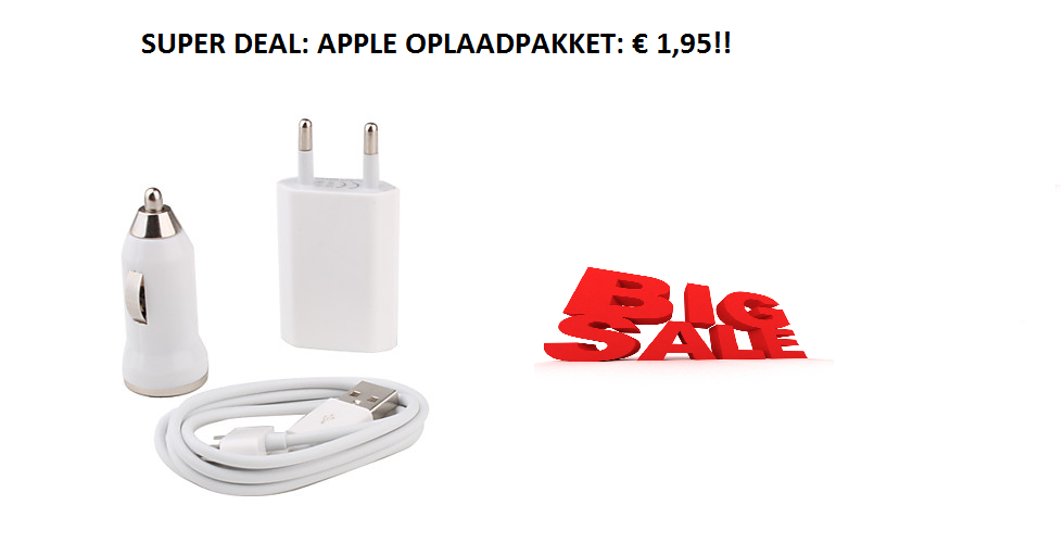 Day Dealers - SUPER DEAL: APPLE Oplaadpakket Day Dealers - SUPER DEAL: APPLE Oplaadpakket