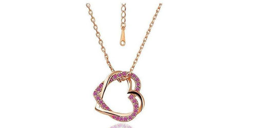 Day Dealers - SUPER DEAL: Swarovski Elements Ketting + Roze Hanger