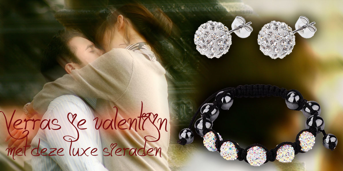 Day Dealers - VALENTIJN DEAL: Luxe Shamballa Swarovski Elements gift set Day Dealers - VALENTIJN DEAL: Luxe Shamballa Swarovski Elements gift set