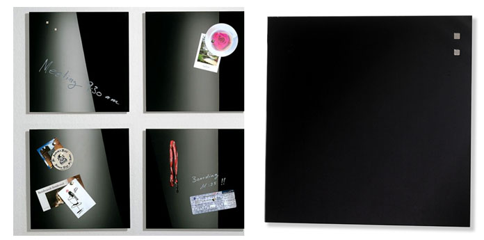 Day Dealers - Zwart glazen Memo Bord 45 X 45 cm Day Dealers - Zwart glazen Memo Bord 45 X 45 cm