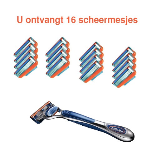 Deal Chimp - 16-Pack Scheermesjes! Geschikt voor Gillette Fusion/ Fusion Power handheld Deal Chimp - 16-Pack Scheermesjes! Geschikt voor Gillette Fusion/ Fusion Power handheld