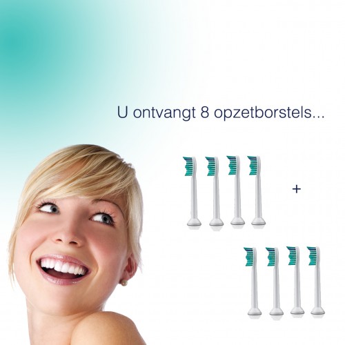 Deal Chimp - 8-Pack Opzetborstels compatible met Philips Sonicare Deal Chimp - 8-Pack Opzetborstels compatible met Philips Sonicare