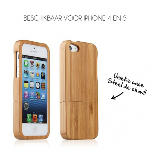 Deal Chimp - Exclusieve iPhone bamboe case voor 4/ 5 Deal Chimp - Exclusieve iPhone bamboe case voor 4/ 5