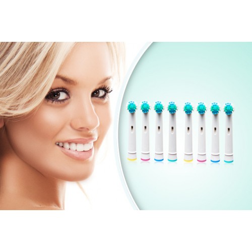 Deal Chimp - GRATIS: 8 opzetborstels geschikt gangbare Oral – B tandenborstels