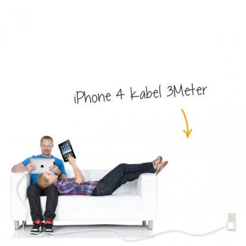 Deal Chimp - GRATIS: iPhone 4 kabel 3M Deal Chimp - GRATIS: iPhone 4 kabel 3M