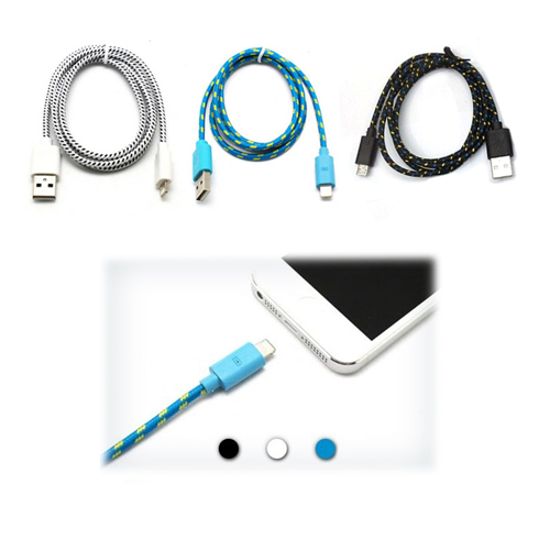 Deal Chimp - iPhone 5/ 5S/ 5C stoffen kabels - 2 meter lang! Deal Chimp - iPhone 5/ 5S/ 5C stoffen kabels - 2 meter lang!