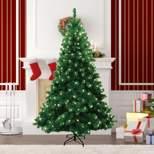Deal Chimp - KERSTDEAL: Prachtige kunstkerstboom met verlichting (180cm) Deal Chimp - KERSTDEAL: Prachtige kunstkerstboom met verlichting (180cm)