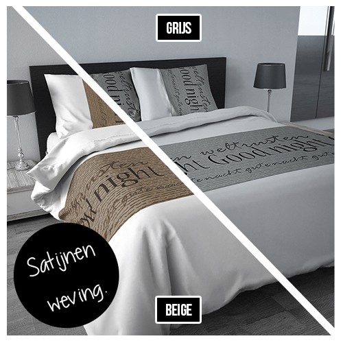 Deal Chimp - Luxe dekbedovertrek - Goodnight, verkrijgbaar in twee kleuren! Deal Chimp - Luxe dekbedovertrek - Goodnight, verkrijgbaar in twee kleuren!