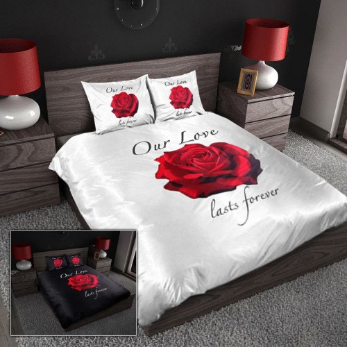 Deal Chimp - Luxe Dekbedovertrek Our Love verkrijgbaar in zwart en wit Deal Chimp - Luxe Dekbedovertrek Our Love verkrijgbaar in zwart en wit