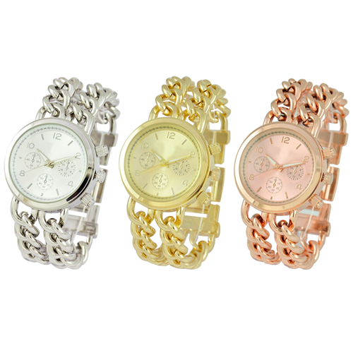 Deal Chimp - Stijlvol horloge met dubbele kabelband! Deal Chimp - Stijlvol horloge met dubbele kabelband!