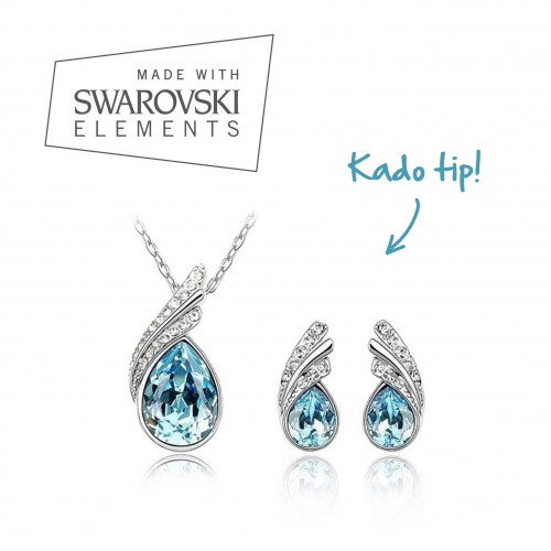 Deal Chimp - Swarovski Elements gift set - sea blue Deal Chimp - Swarovski Elements gift set - sea blue