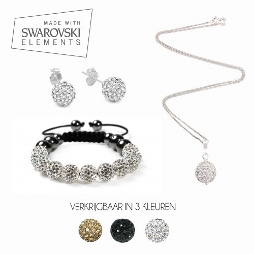 Deal Chimp - Swarovski Elements Luxe shamballa giftset Deal Chimp - Swarovski Elements Luxe shamballa giftset