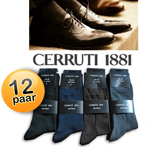 Deal Digger - 12 Paar Cerruti Herensokken In Verschillende Kleuren: